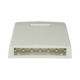 caja de montaje en superficie con accesorio para resguardo de fibra óptica para 6 módulos minicom color blanco mate178118