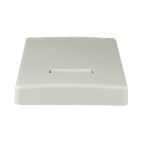 Caja De Montaje En Superficie Con Accesorio Para Resguardo De Fibra Óptica Para 6 Módulos Minicom Color Blanco Mate