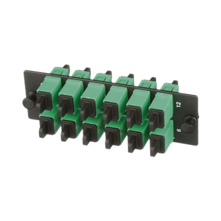 placa acopladora de fibra optica fap con 12 conectores scapc 12 fibras para fibra monomodo os1os2 color verde182854