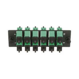 placa acopladora de fibra optica fap con 12 conectores scapc 12 fibras para fibra monomodo os1os2 color verde182854