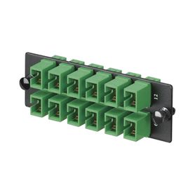 placa acopladora de fibra optica fap con 12 conectores scapc 12 fibras para fibra monomodo os1os2 color verde182854