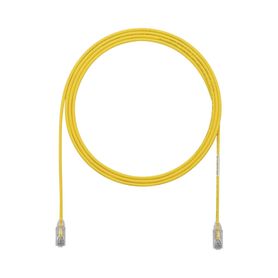 cable de parcheo tx6 utp cat6 diámetro reducido 28awg color amarillo 7ft 