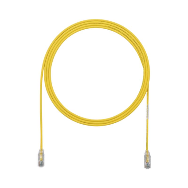 Cable De Parcheo Tx6 Utp Cat6 Diámetro Reducido (28awg) Color Amarillo 7ft 