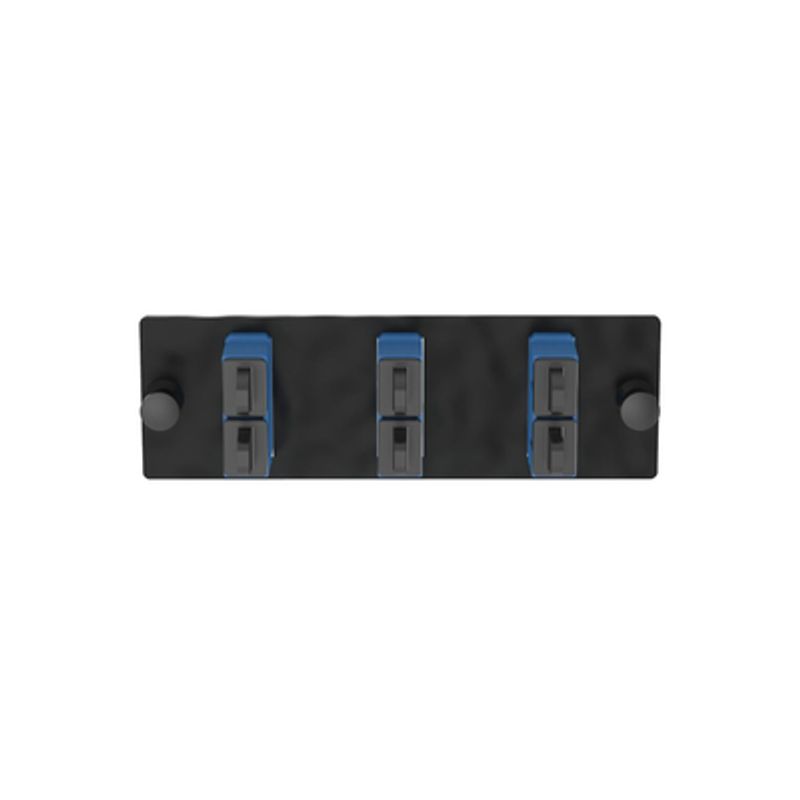 Placa Acopladora De Fibra Optica Fap Con 3 Conectores Sc Duplex (6 Fibras) Para Fibra Monomodo Os1/os2 Color Azul