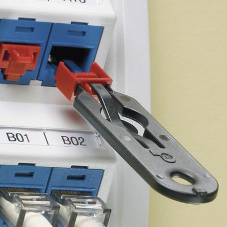 Kit De 10 Dispositivos Para Bloquear Puertos Rj45 Color Rojo Incluye Llave De Extracción