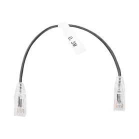 cable de parcheo slim utp cat6  30 cm negro diámetro reducido 28 awg187978