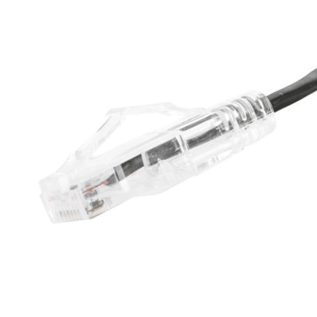 Cable De Parcheo Slim Utp Cat6  20 Cm Negro Diámetro Reducido (28 Awg)