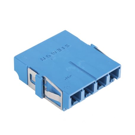 Placa Acopladora De Fibra Óptica Quickpack Con 6 Conectores Lc/upc Quad (24 Fibras) Para Fibra Monomodo Azul