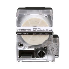 casete de 175 etiquetas autolaminadas de 254 x 381 mm para cables de 4 a 81 mm de diámetro área de impresión color blanco205245