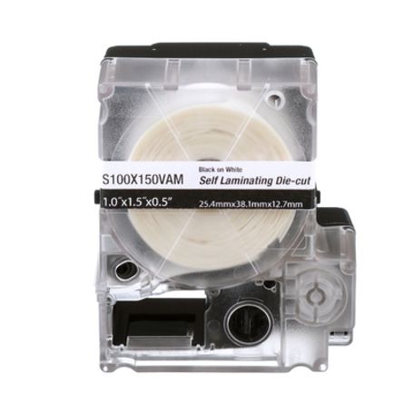 casete de 175 etiquetas autolaminadas de 254 x 381 mm para cables de 4 a 81 mm de diámetro área de impresión color blanco205245