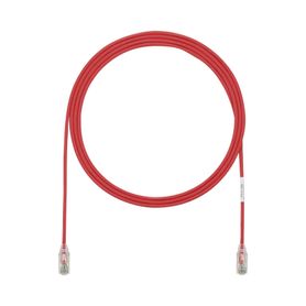 cable de parcheo tx6 utp cat6 diámetro reducido 28awg color rojo 7ft 