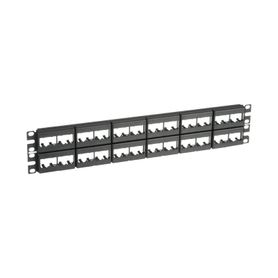 panel de parcheo modular minicom sin conectores plano sin blindaje de 48 puertos 2 ur178464