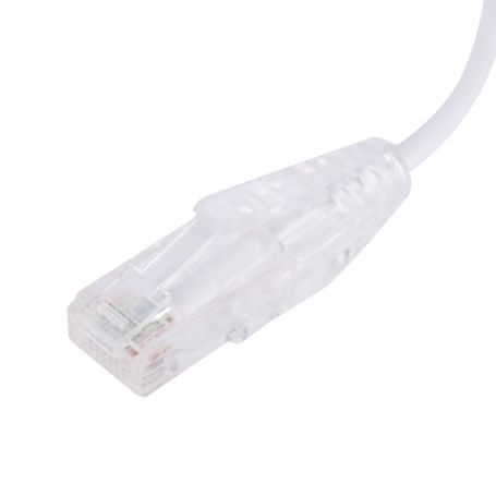 Cable De Parcheo Slim Utp Cat6  20 Cm Blanco Diámetro Reducido (28 Awg)