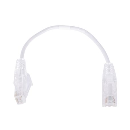 Cable De Parcheo Slim Utp Cat6  20 Cm Blanco Diámetro Reducido (28 Awg)