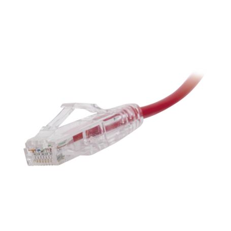 Cable De Parcheo Slim Utp Cat6  30 Cm Rojo Diámetro Reducido (28 Awg)
