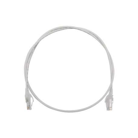 patch cord mc6 modular cat6 utp cmls0h 3ft color blanco diámetro reducido 28awg89853