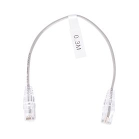 cable de parcheo slim utp cat6  30 cm gris diámetro reducido 28 awg184653