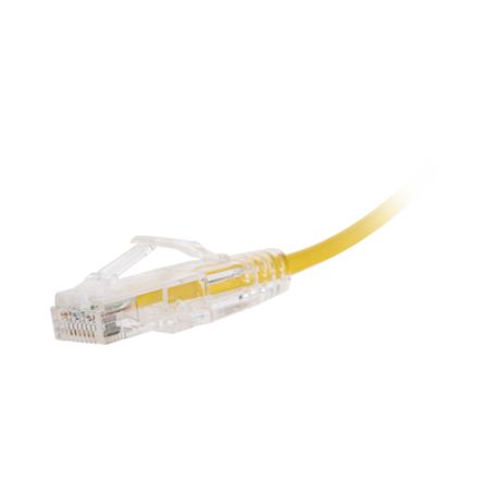 Cable De Parcheo Slim Utp Cat6  30 Cm Amarillo Diámetro Reducido (28 Awg)