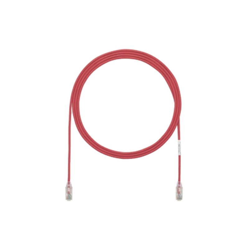 Cable De Parcheo Tx6 Utp Cat6 Diámetro Reducido (28awg) Color Rojo 5ft 