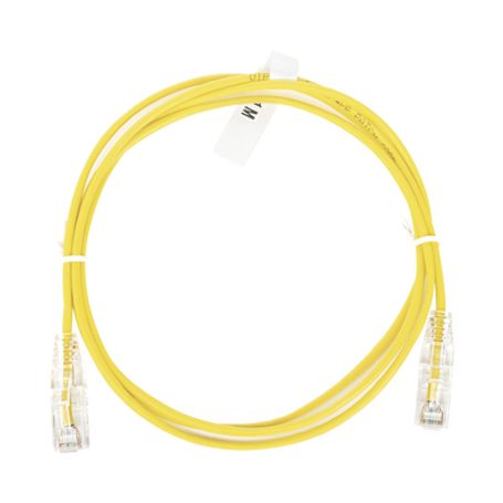 cable de parcheo slim utp cat6  1 metro amarillo diámetro reducido 28 awg189699