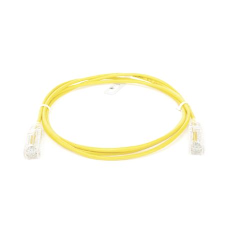 Cable De Parcheo Slim Utp Cat6  1 Metro Amarillo Diámetro Reducido (28 Awg)