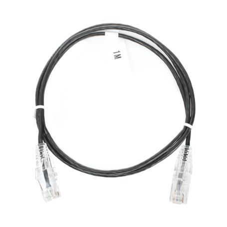 cable de parcheo slim utp cat6  1 metro negro diámetro reducido 28 awg189688