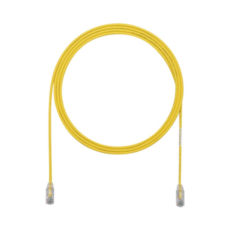 Cable De Parcheo Tx6 Utp Cat6 Diámetro Reducido (28awg) Color Amarillo 5ft 