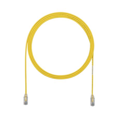 cable de parcheo tx6 utp cat6 diámetro reducido 28awg color amarillo 5ft 180059