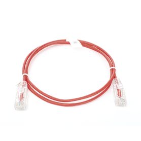 cable de parcheo slim utp cat6  1 metro rojo diámetro reducido 28 awg189709