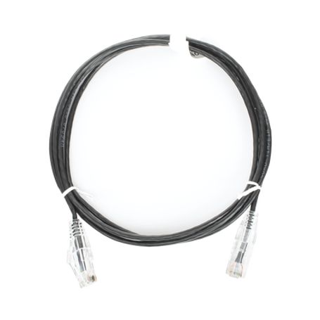 Cable De Parcheo Slim Utp Cat6  2 M Negro Diámetro Reducido (28 Awg)