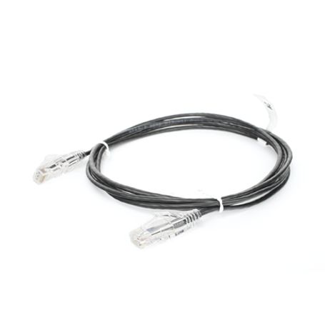 Cable De Parcheo Slim Utp Cat6  2 M Negro Diámetro Reducido (28 Awg)