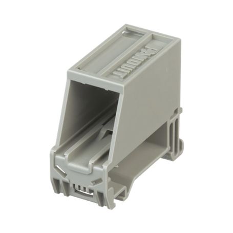 adaptador de 1 puerto para conectores tipo minicom montaje en riel din estándar de 35mm color gris internacional183900