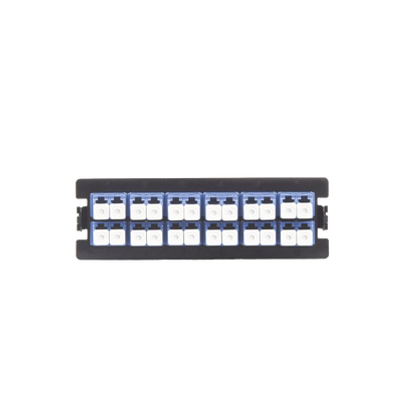 Placa Acopladora Para Distribuidor De Fibra Óptica Lpodf8024 Incluye 12 Acopladores Lc Duplex Para Fibra Monomodo