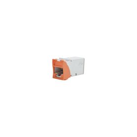 jack zmax utp categoria 6 montaje hibrido en placa de pared plano y angulado color naranja93566