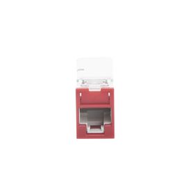 jack zmax utp categoria 6 montaje hibrido en placa de pared plano y angulado color rojo93570
