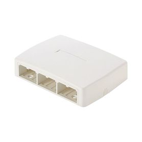 caja de montaje en superficie para 6 módulos minicom color blanco