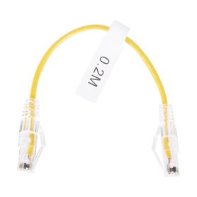 cable de parcheo slim utp cat6  20 cm amarillo diámetro reducido 28 awg192751