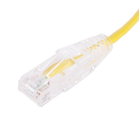 Cable De Parcheo Slim Utp Cat6  20 Cm Amarillo Diámetro Reducido (28 Awg)