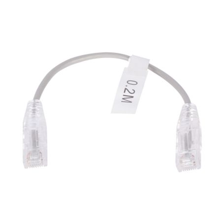 cable de parcheo slim utp cat6  20 cm gris diámetro reducido 28 awg192754