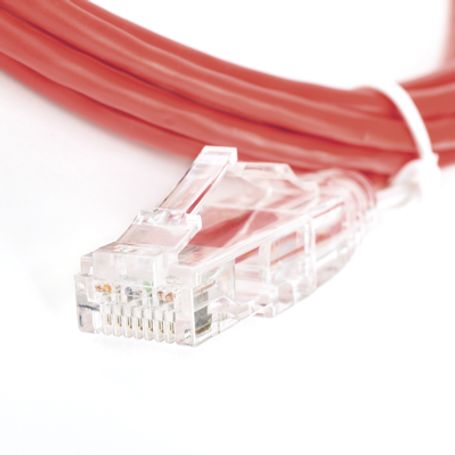 Cable De Parcheo Slim Utp Cat6  2 M Rojo Diámetro Reducido (28 Awg)