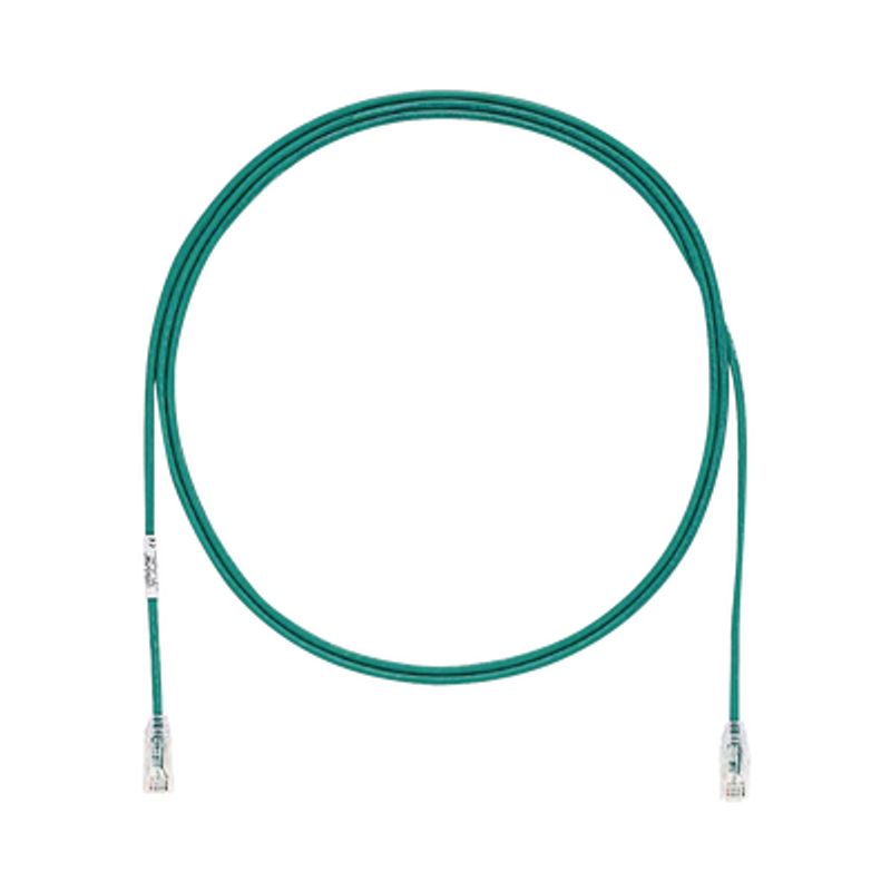 Cable De Parcheo Tx6 Utp Cat6 Diámetro Reducido (28awg) Color Verde 5ft 