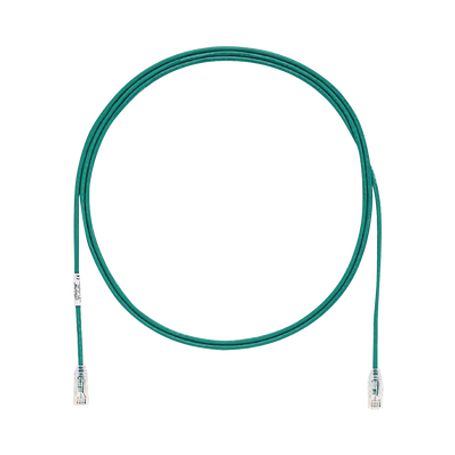 cable de parcheo tx6 utp cat6 diámetro reducido 28awg color verde 5ft 