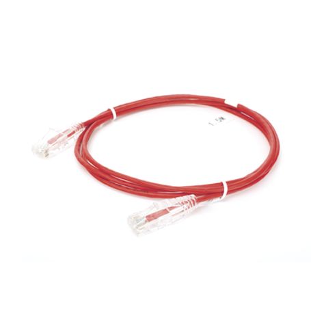 Cable De Parcheo Slim Utp Cat6  1.5 M Rojo Diámetro Reducido (28 Awg)