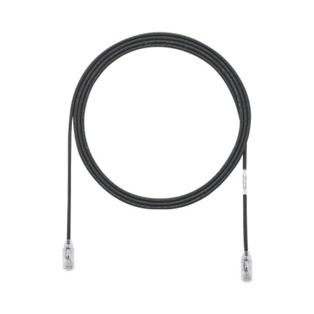 cable de parcheo tx6 utp cat6 diámetro reducido 28awg color negro 7ft 