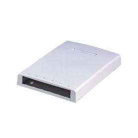 caja de montaje en superficie con accesorio para resguardo de fibra óptica para 6 módulos minicom color blanco