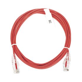cable de parcheo slim utp cat6  3 m rojo diámetro reducido 28 awg189721