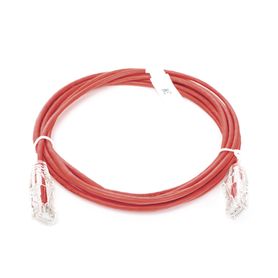 cable de parcheo slim utp cat6  3 m rojo diámetro reducido 28 awg189721
