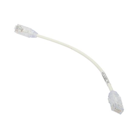 Cable De Parcheo Tx6 Utp Cat6 Diámetro Reducido (28awg) Color Blanco 8in (20.2cm)