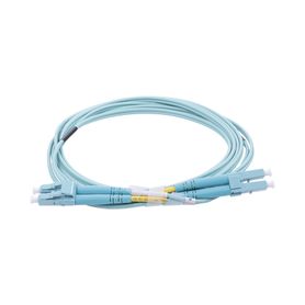 jumper de fibra óptica multimodo om3 50125 lclc ofnr riser 20 mm dúplex aqua 2 metros200419