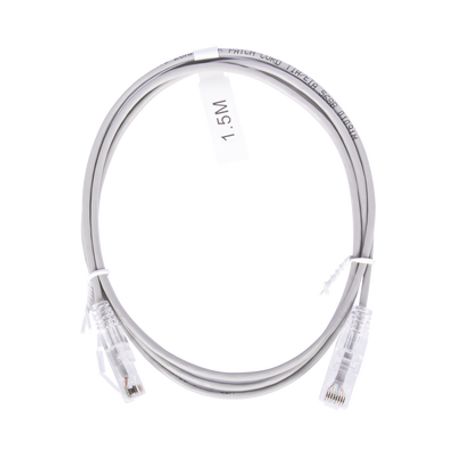 Cable De Parcheo Slim Utp Cat6  1.5 M Gris Diámetro Reducido (28 Awg)